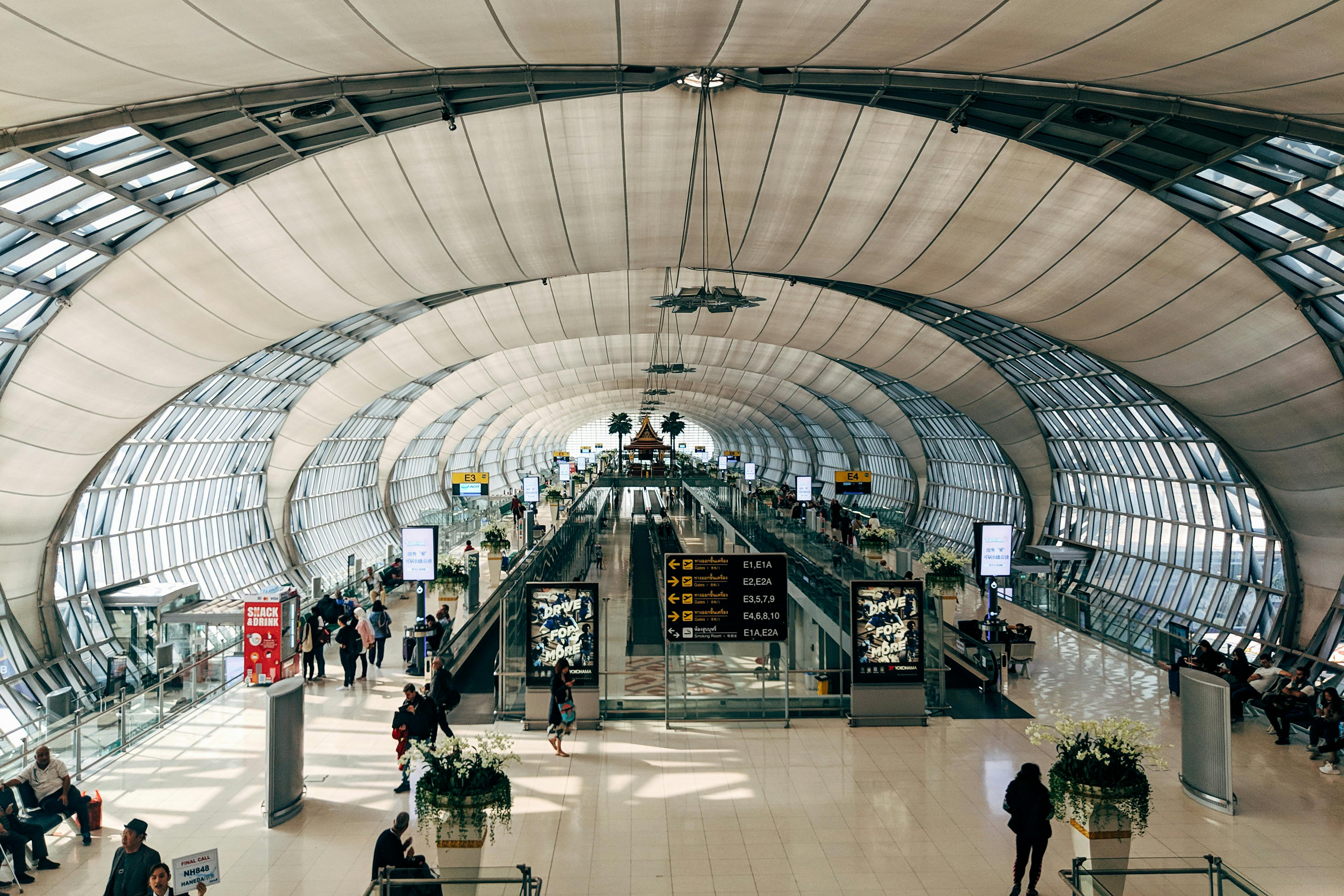 Modern airport terminal